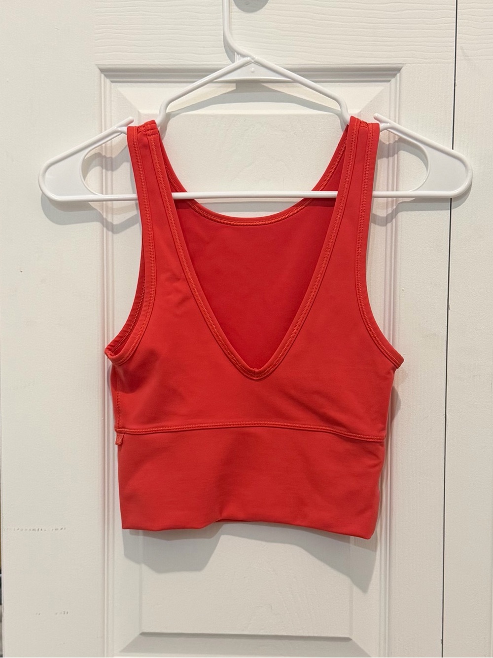 lululemon athletica Red V-Neck Cropped Tank